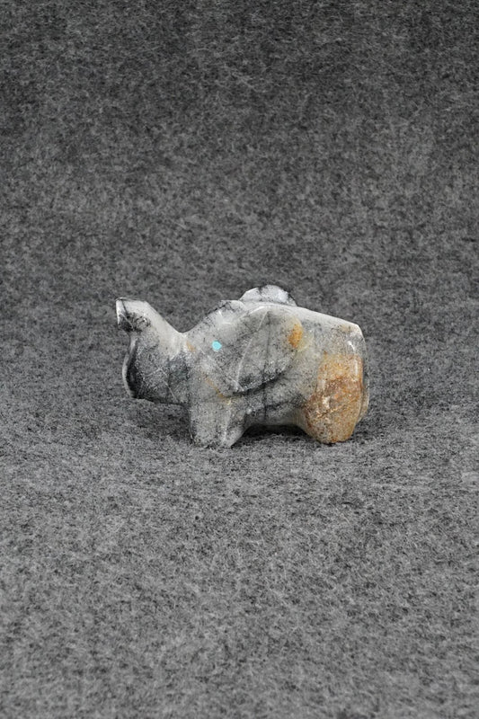 Elephant Zuni Fetish Carving - Calvert Bowannie