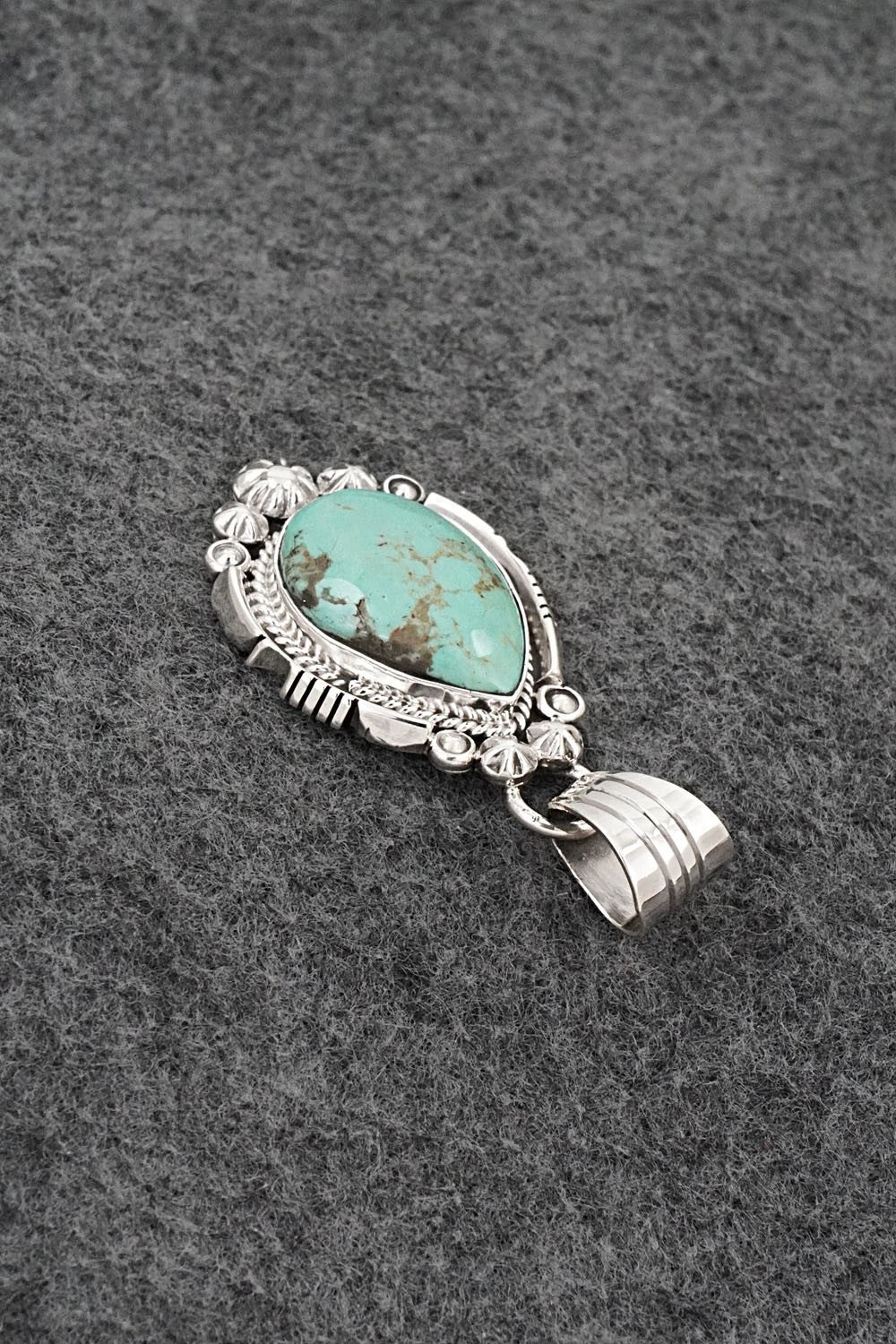 Turquoise & Sterling Silver Pendant - Marita Benally