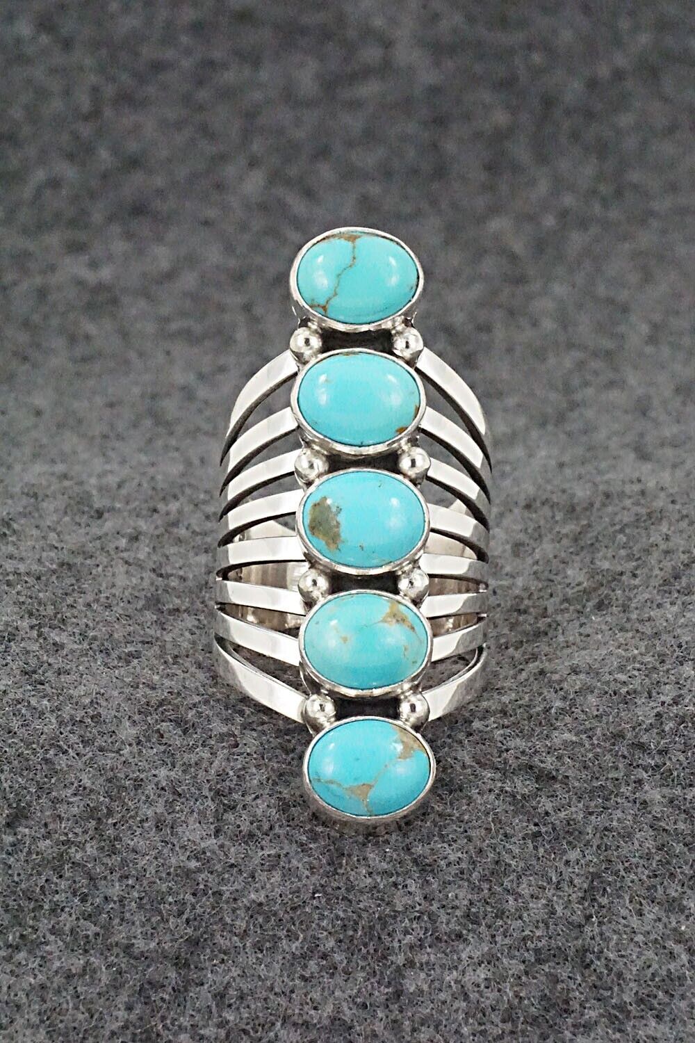 Turquoise & Sterling Silver Ring - Thomas Yazzie - Size 10