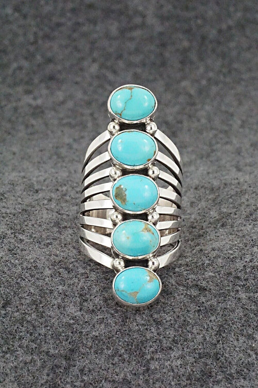 Turquoise & Sterling Silver Ring - Thomas Yazzie - Size 10