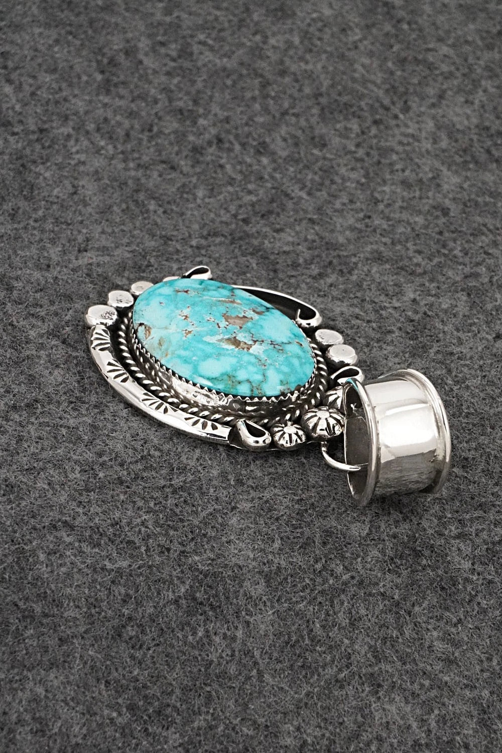 Turquoise & Sterling Silver Pendant - Phil Nez