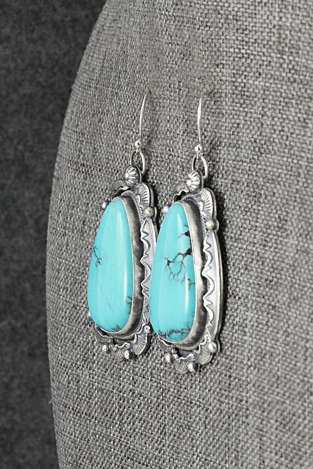 Turquoise & Sterling Silver Earrings - Jackson Hoskie