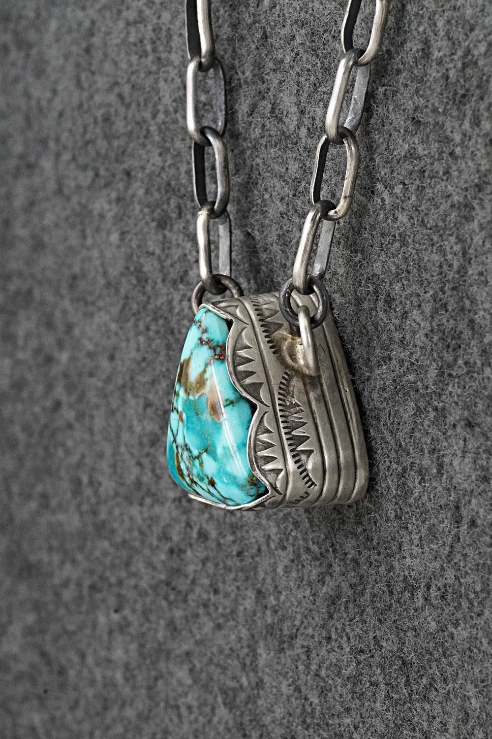 Turquoise & Sterling Silver Necklace - Paul Livingston