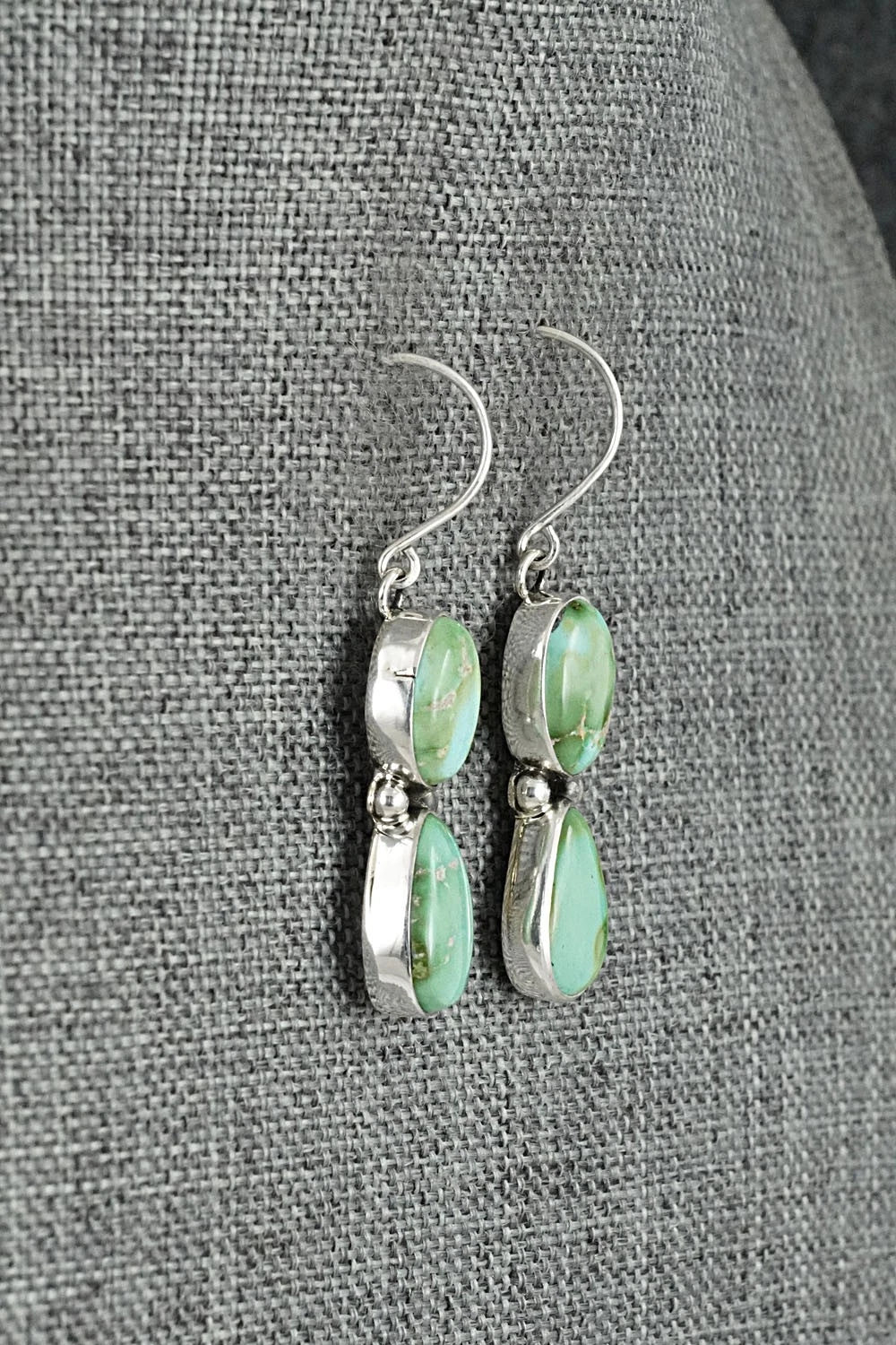 Turquoise & Sterling Silver Earrings - Eugene Gruber