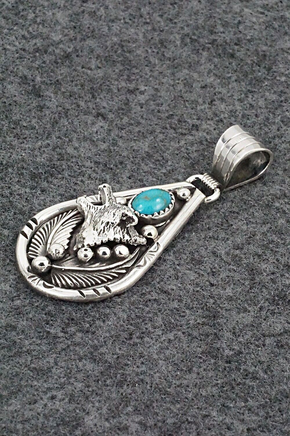 Turquoise & Sterling Silver Pendant - Henry Attakai