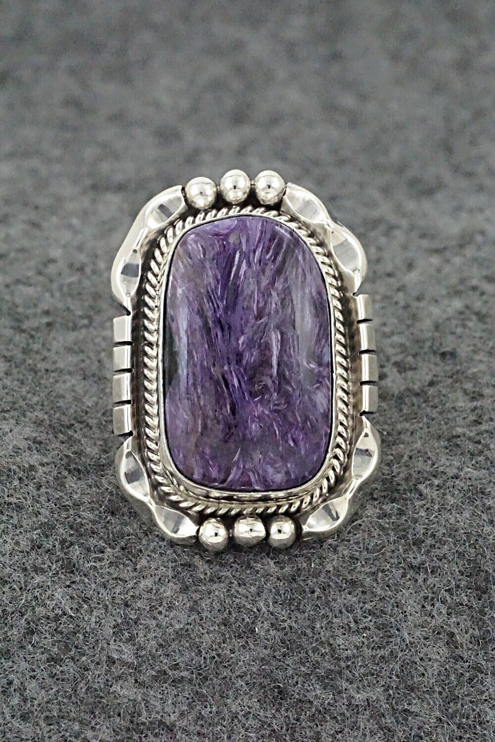 Charoite & Sterling Silver Ring - Samuel Yellowhair - Size 6