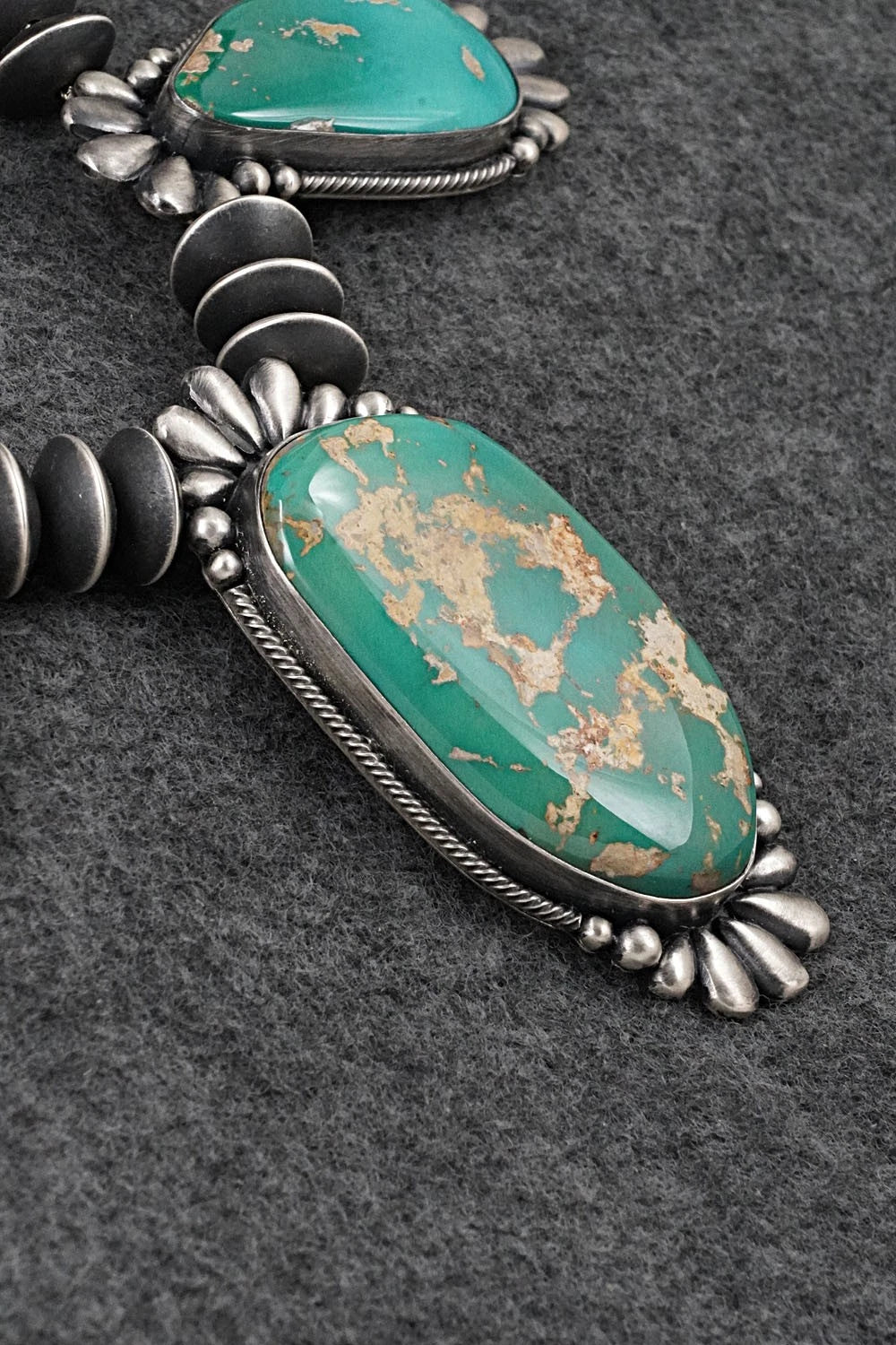 Turquoise & Sterling Silver Necklace and Earrings Set - Chavez & Martin