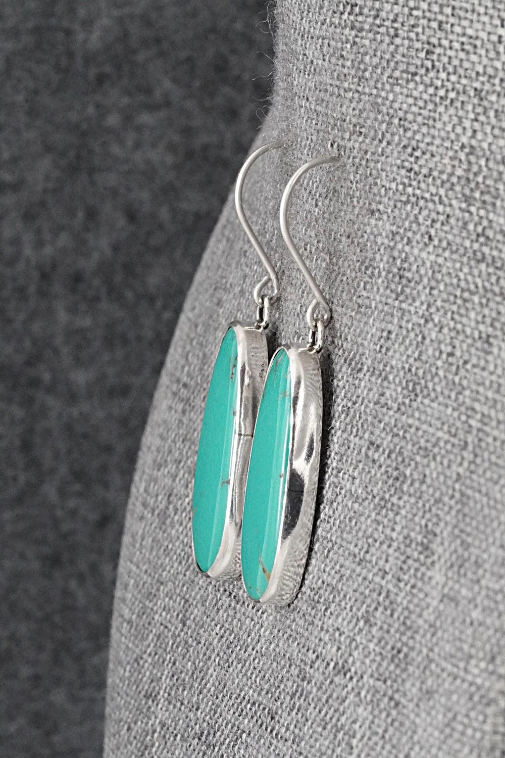 Turquoise & Sterling Silver Earrings - Eugene Gruber