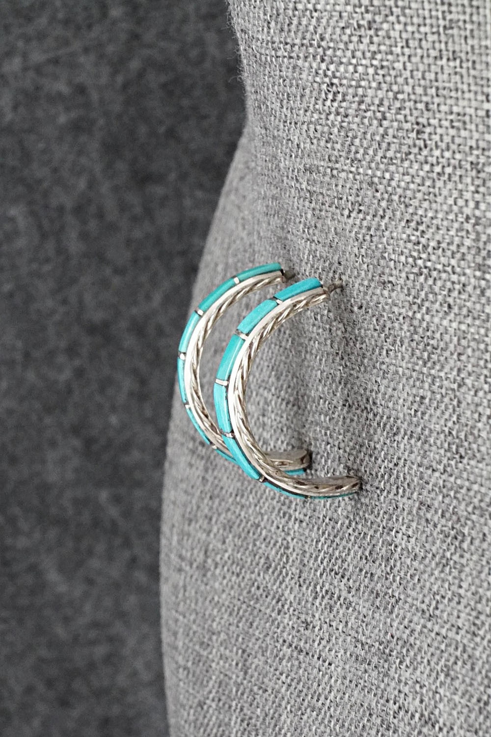 Turquoise & Sterling Silver Earrings - Malcolm Chavez