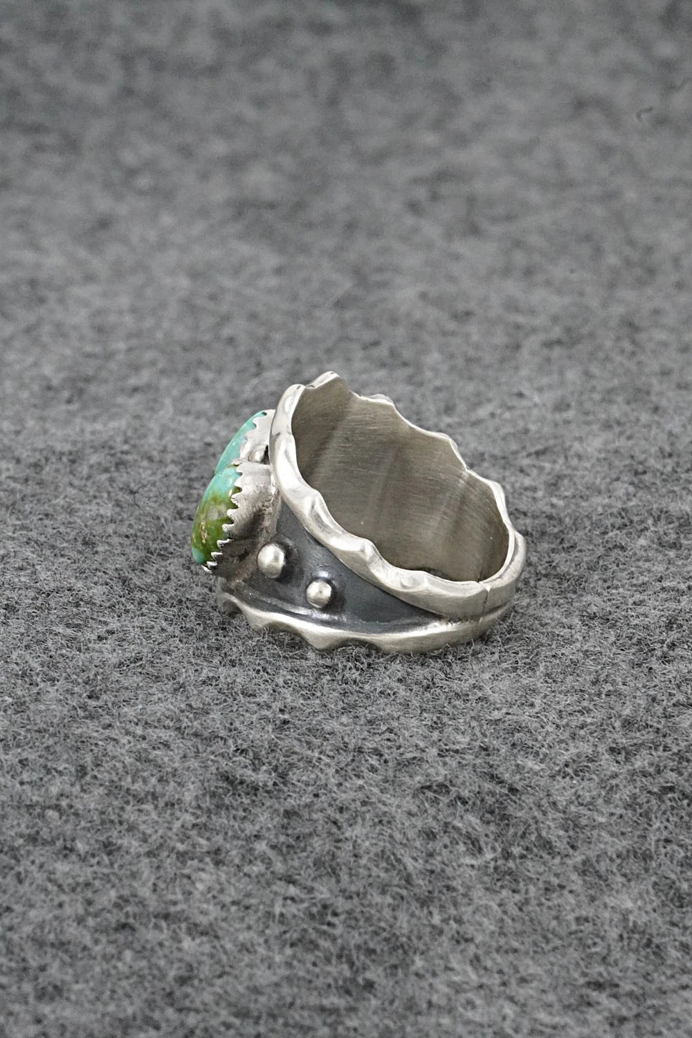 Turquoise & Sterling Silver Ring - Genevieve Francisco - Size 8