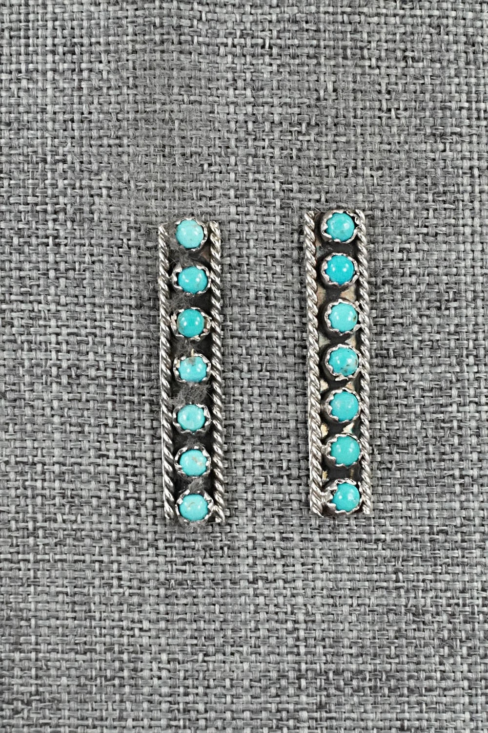 Turquoise & Sterling Silver Earrings - Dominic Duboise