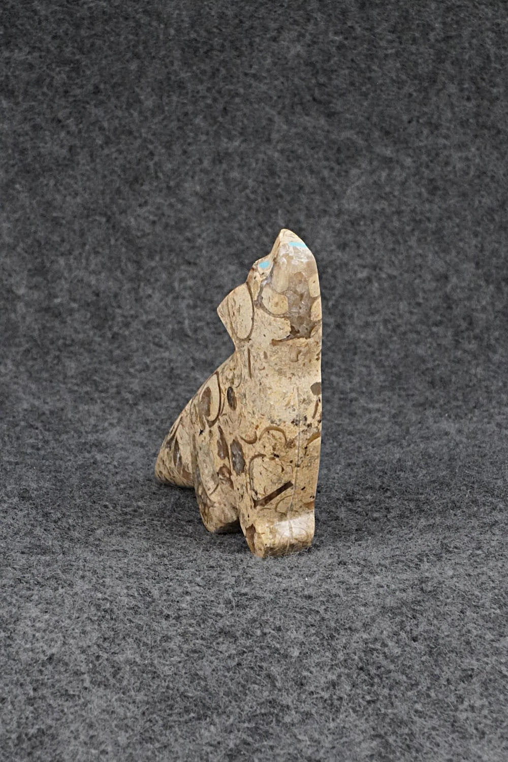 Wolf Zuni Fetish Carving - Kenric Laiwakete