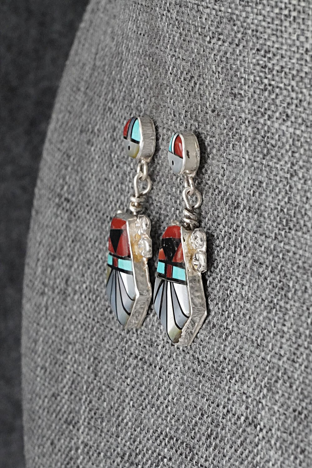 Multi-Stone Inlay & Sterling Silver Earrings - Ola Eriacho