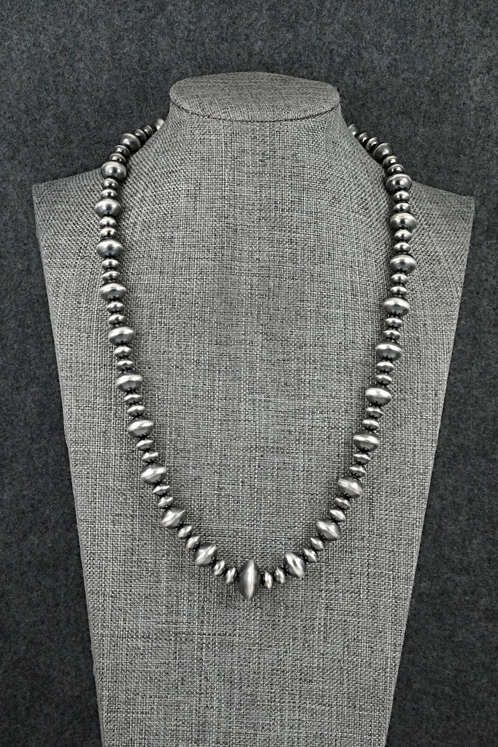 Sterling Silver Navajo Pearl Necklace 20" - Crystal Haley