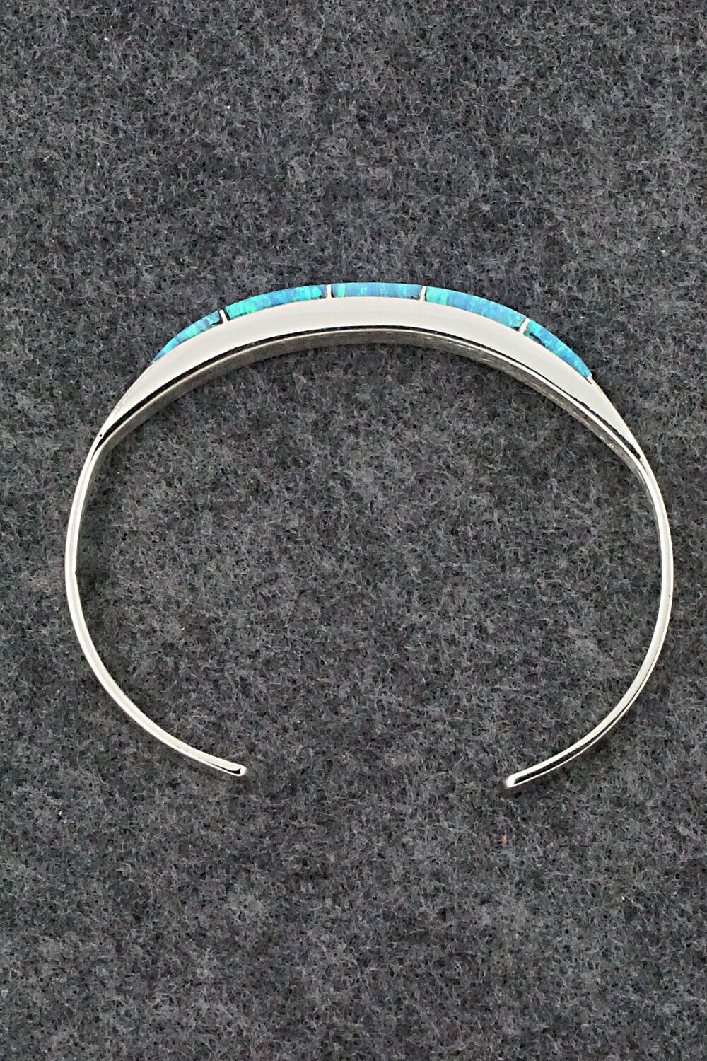 Opalite & Sterling Silver Inlay Bracelet - Phyllis Albert
