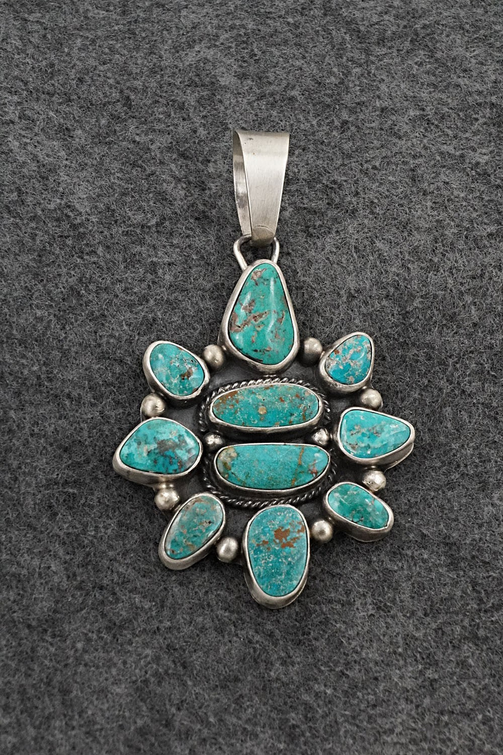 Turquoise & Sterling Silver Pendant - Kathleen Livingston