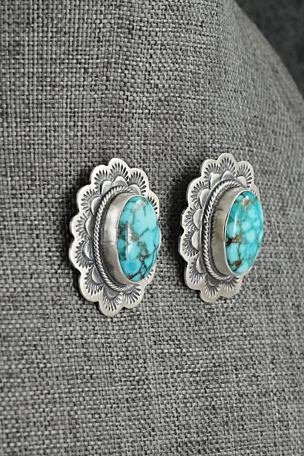 Turquoise & Sterling Silver Necklace and Earrings Set - Bob Becenti