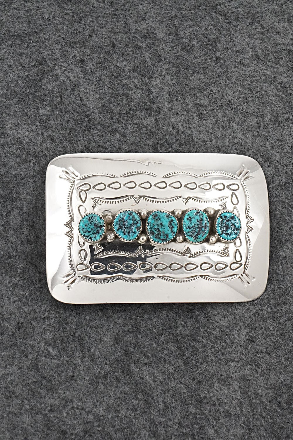 Turquoise & Sterling Silver Belt Buckle - Jolene Begay