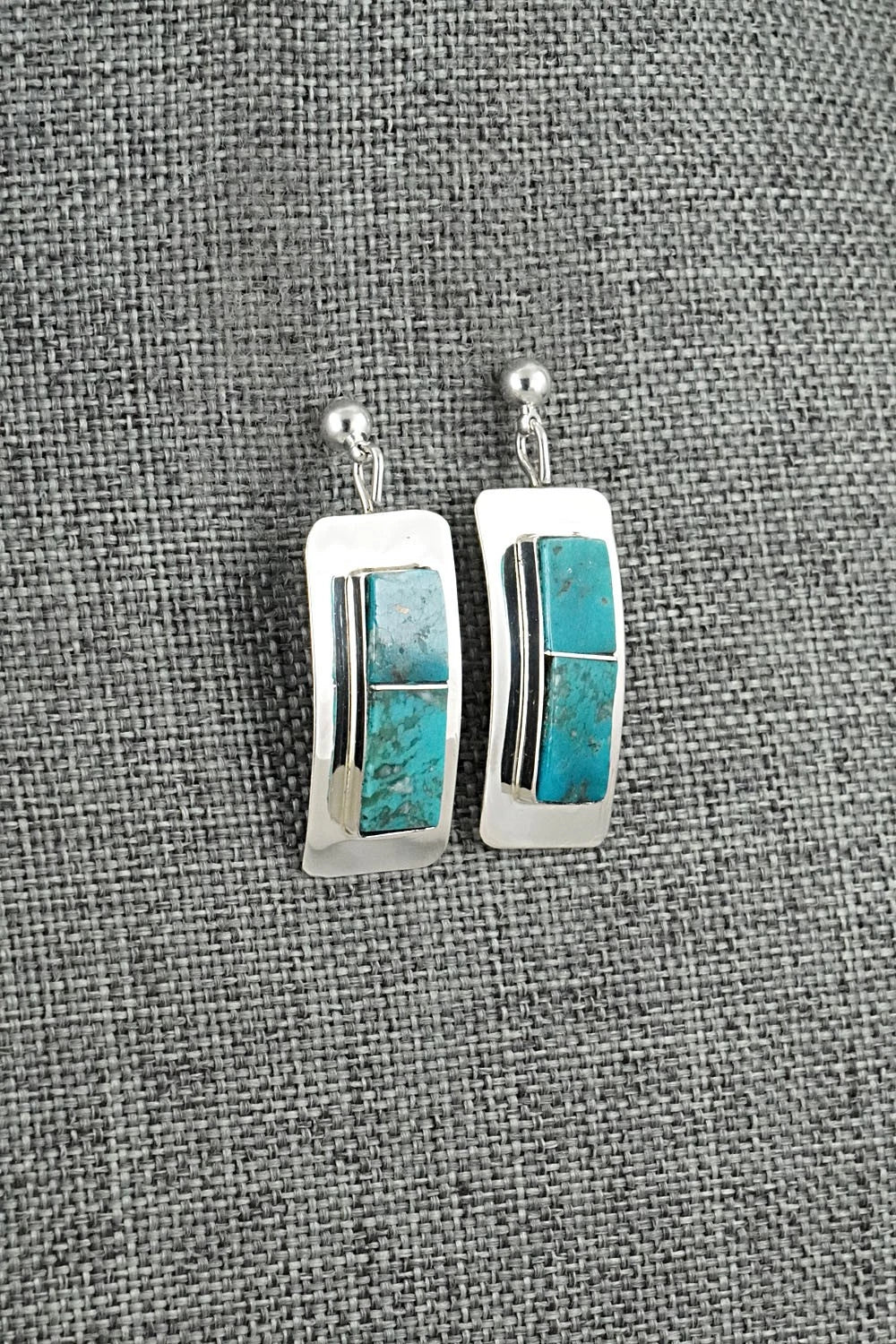 Turquoise & Sterling Silver Earrings - Brenda Pete