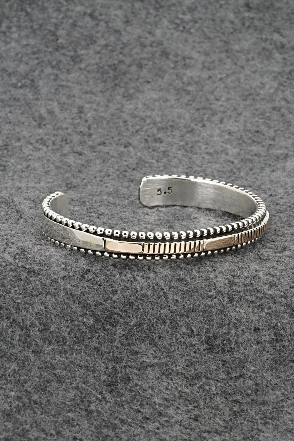 Sterling Silver and 14k Gold Bracelet - Jonathan Nez