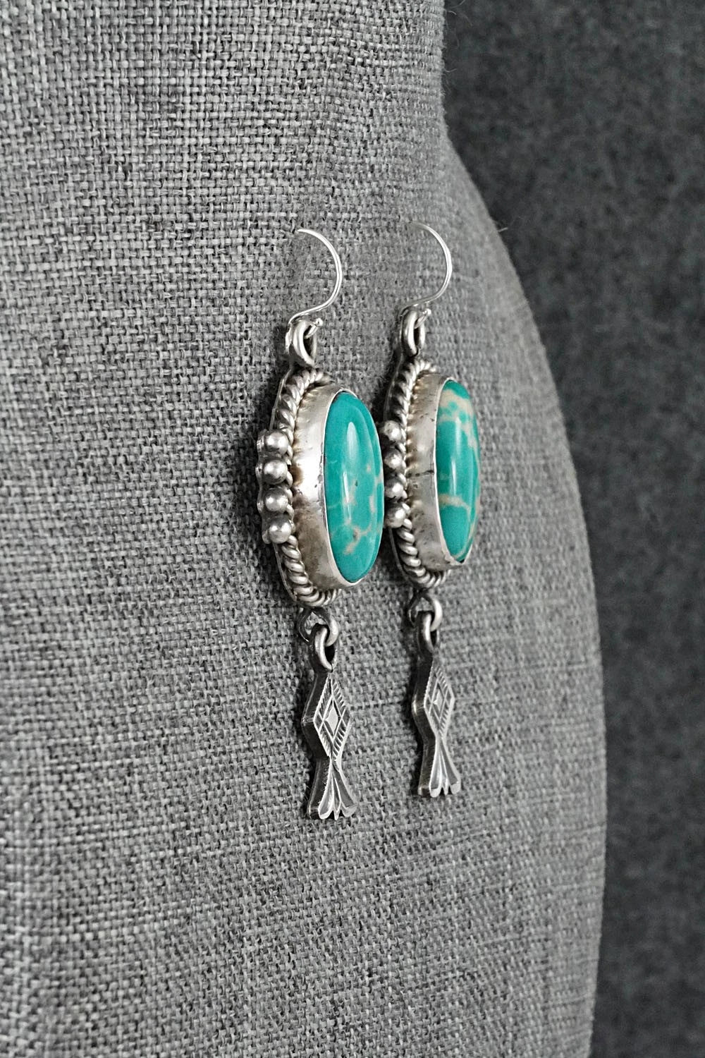 Turquoise & Sterling Silver Earrings - Michael Calladitto