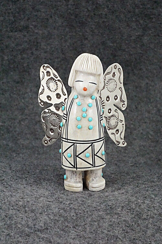 Butterfly Maiden Zuni Fetish Carving - Claudia Peina