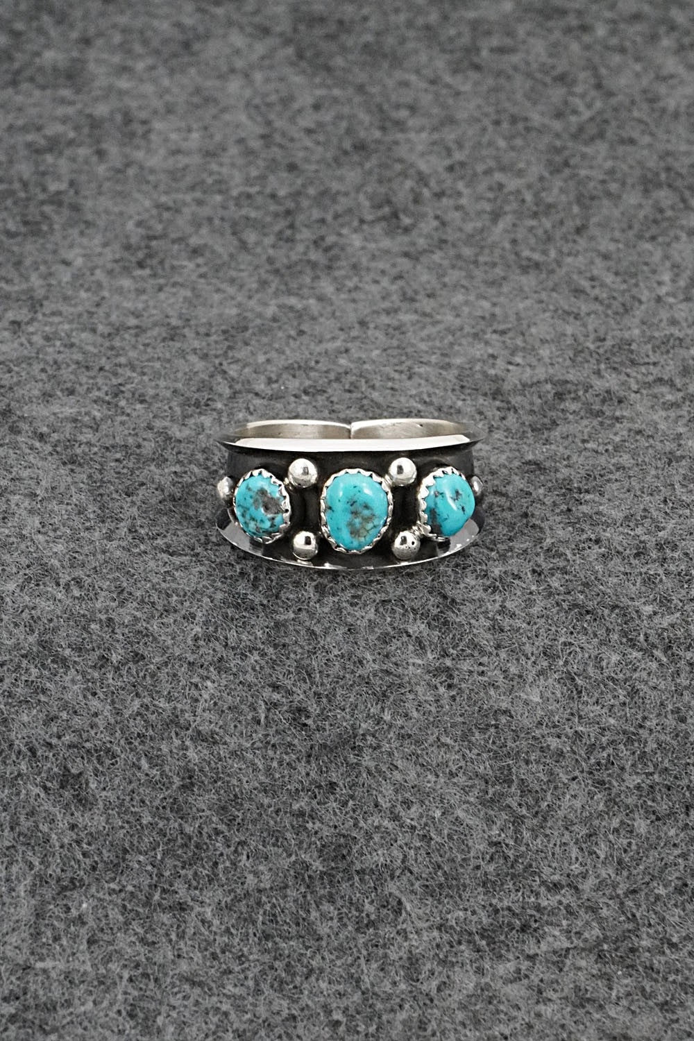 Turquoise & Sterling Silver Ring - Paul Largo - Size 12.5