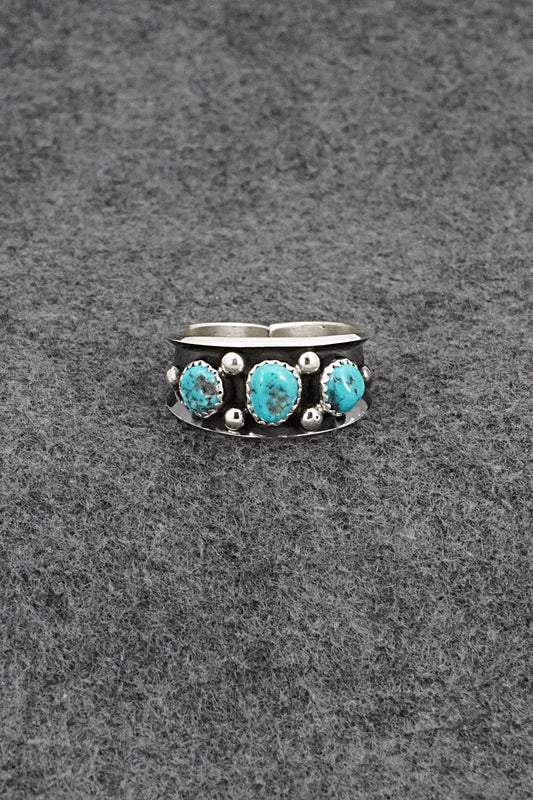 Turquoise & Sterling Silver Ring - Paul Largo - Size 12.5