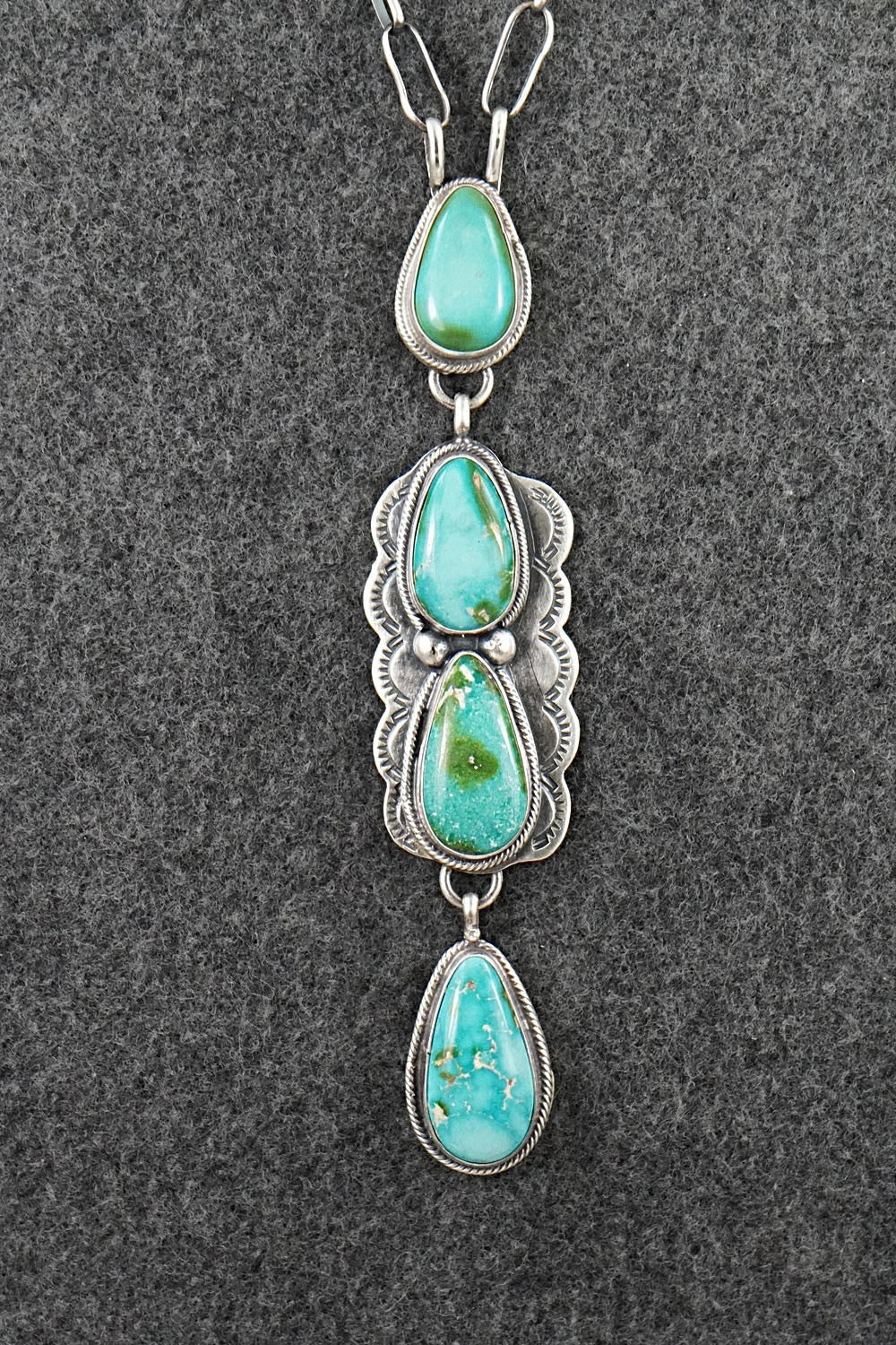 Turquoise & Sterling Silver Necklace - Bobby Johnson