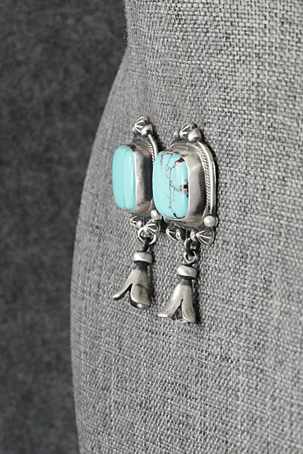 Turquoise & Sterling Silver Earrings - Bobby Johnson