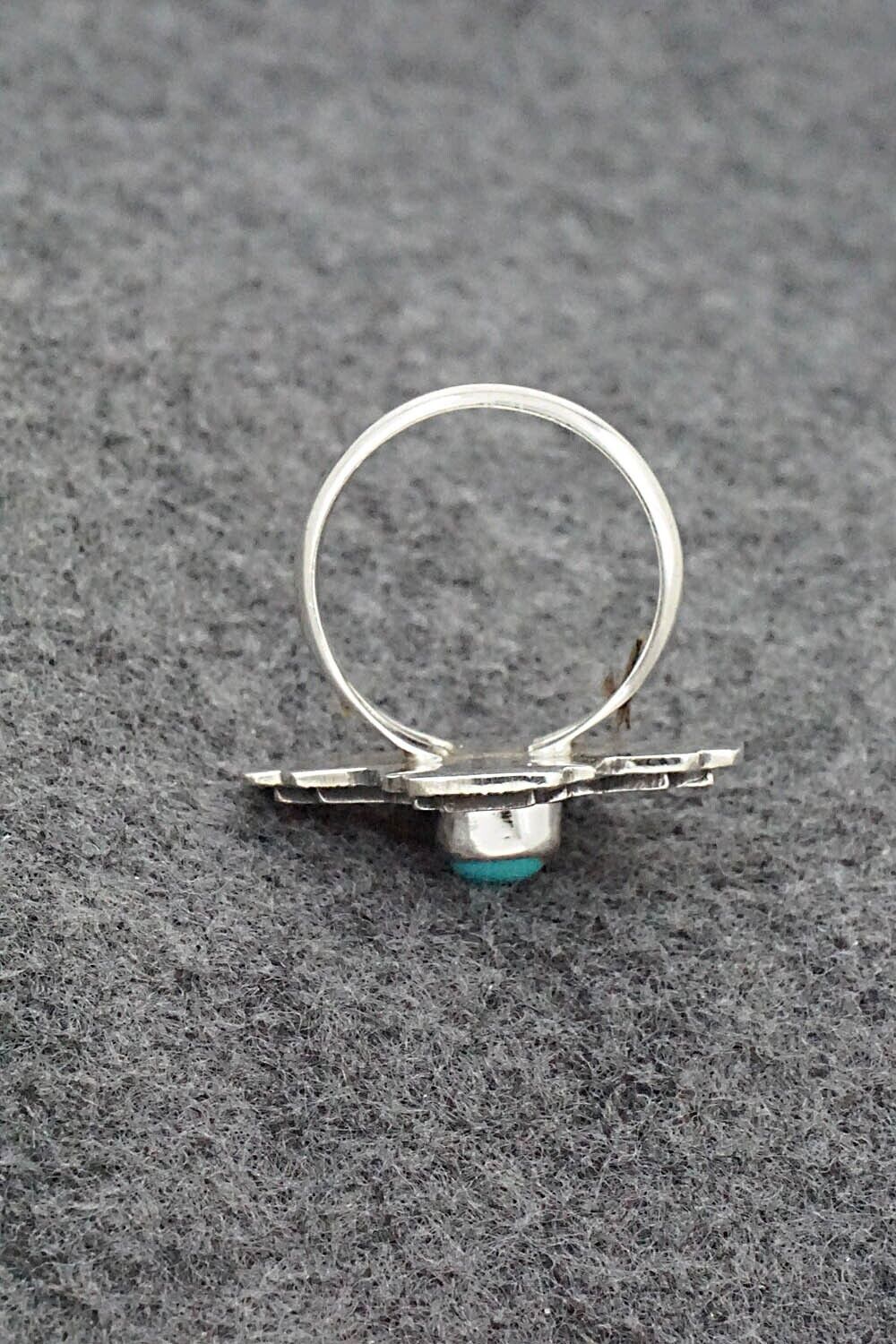 Turquoise and Sterling Silver Ring - Hiram Largo - Size 7