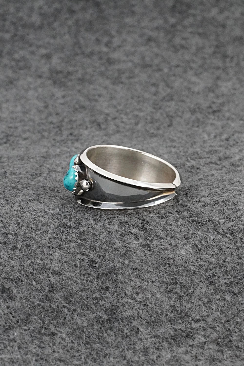 Turquoise & Sterling Silver Ring - Paul Largo - Size 12.5