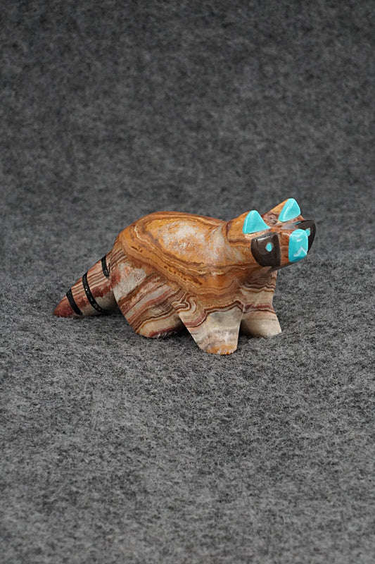 Raccoon Zuni Fetish Carving - Enrike Leekya