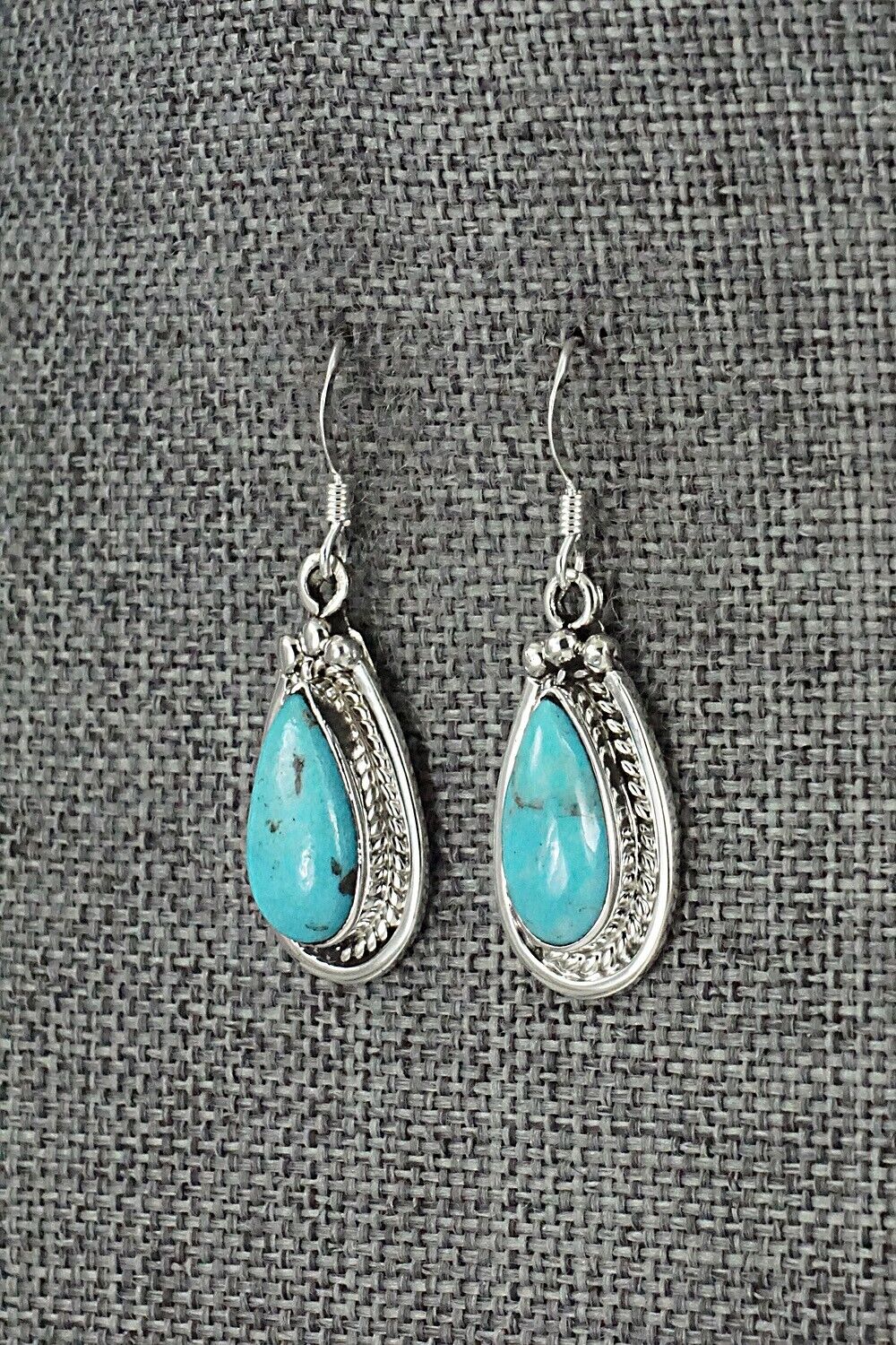 Turquoise & Sterling Silver Earrings - Verley Betone