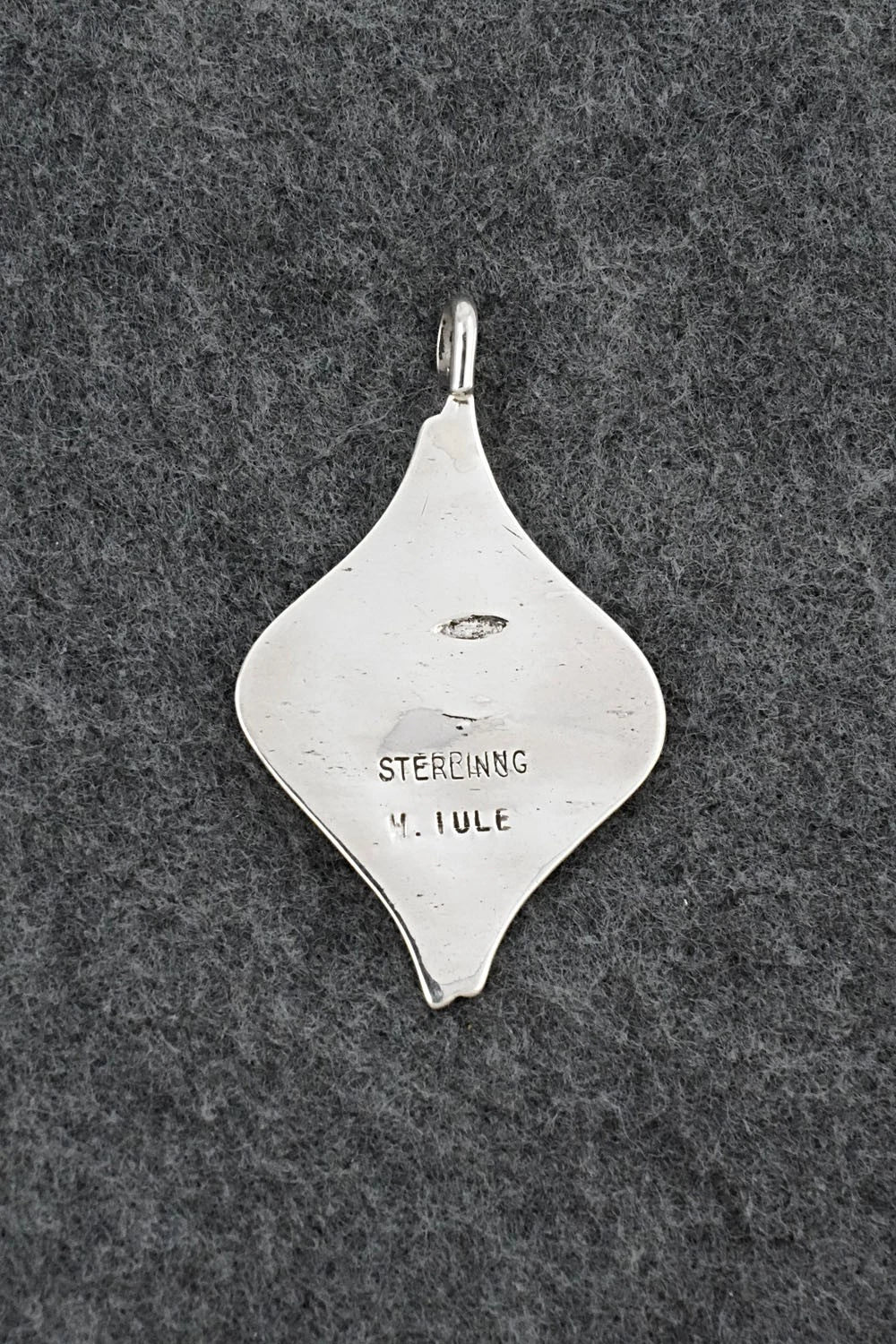 Turquoise, Coral & Sterling Silver Pendant - Wilbur Iule