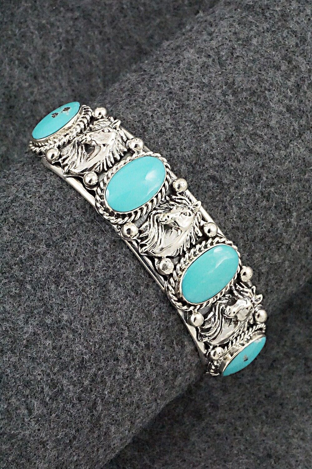 Turquoise & Sterling Silver Bracelet - Bobby Platero