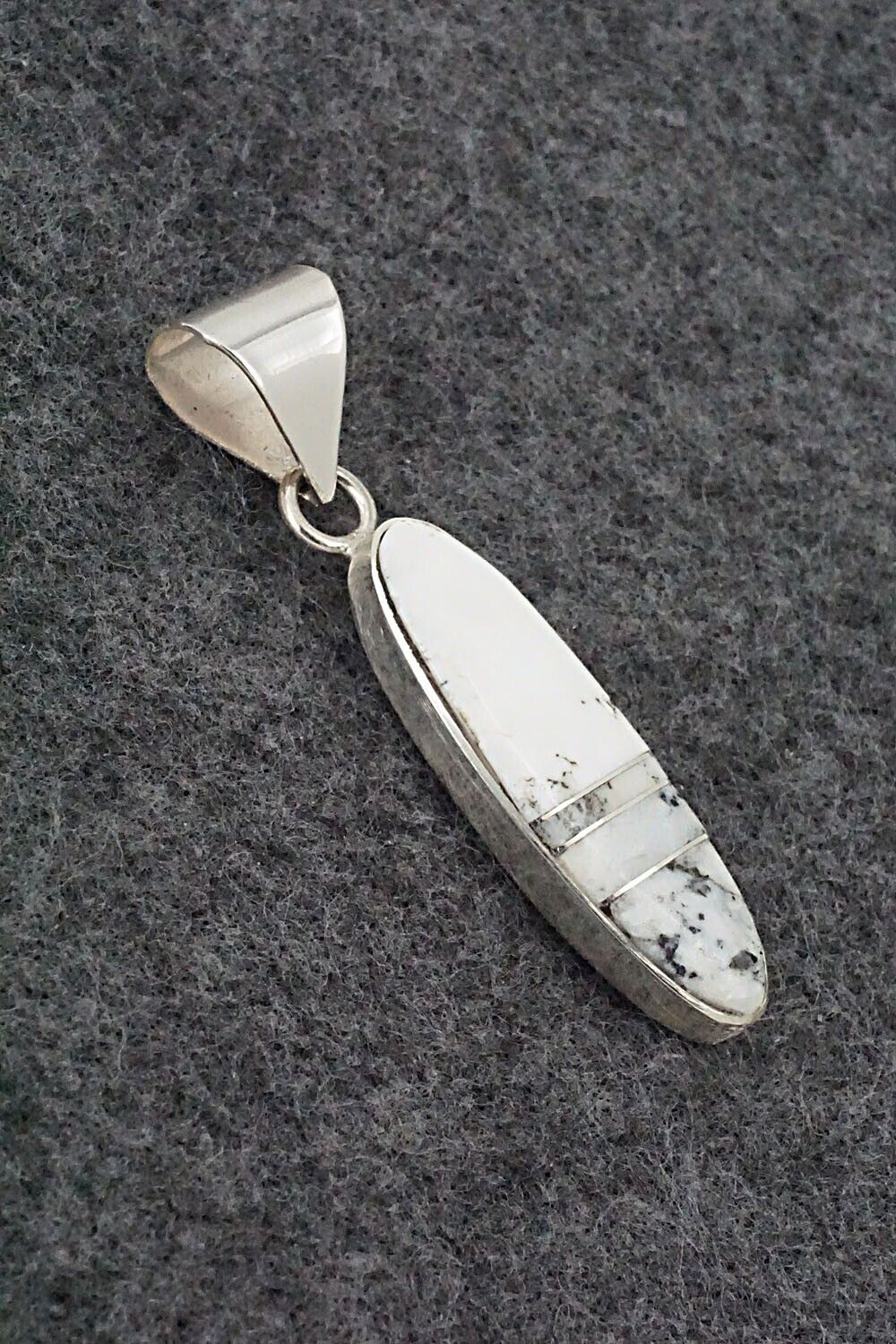 White Buffalo & Sterling Silver Pendant - Harold Smith