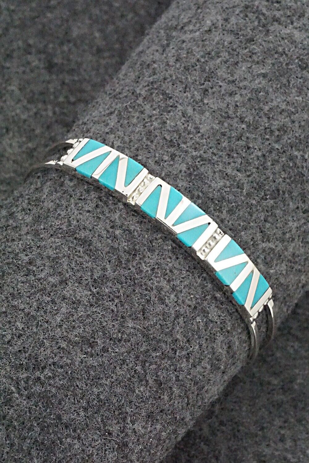 Turquoise & Sterling Silver Bracelet - Wilfred Siutza