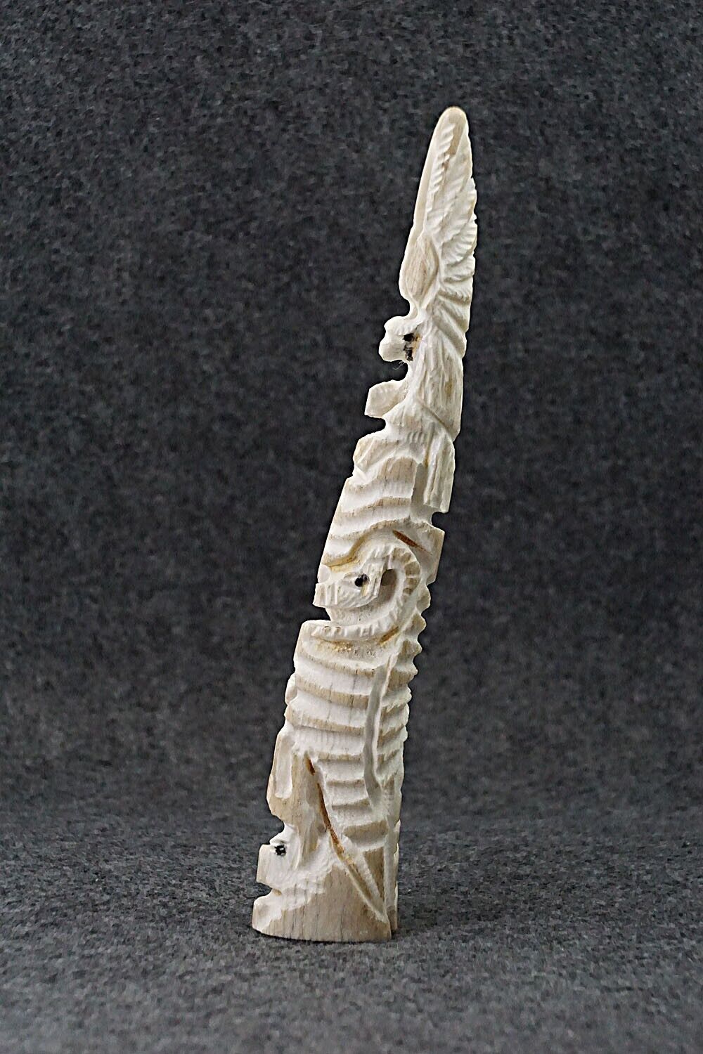 Eagles and Snake Zuni Fetish Carving - Jerrold Lahaleon