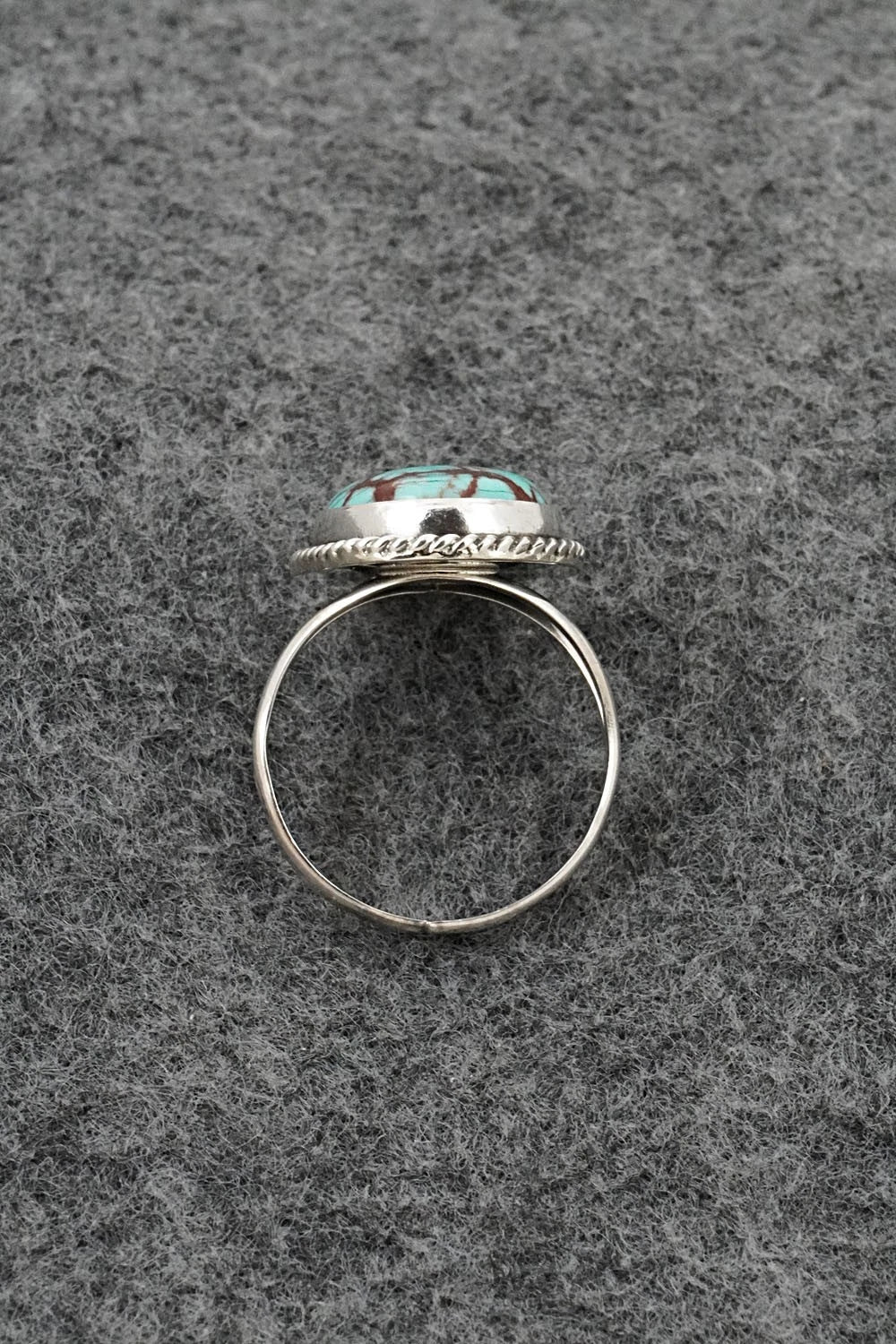 Turquoise & Sterling Silver Ring - Eugene Gruber - Size 8