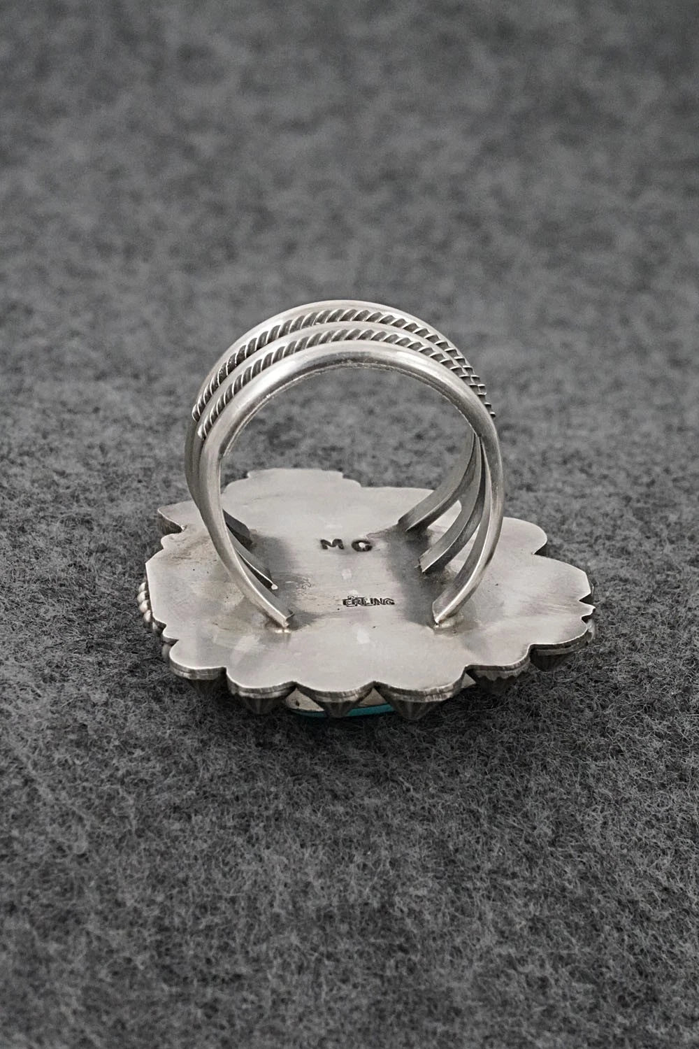 Turquoise & Sterling Silver Ring - Michael Calladitto - Size 10