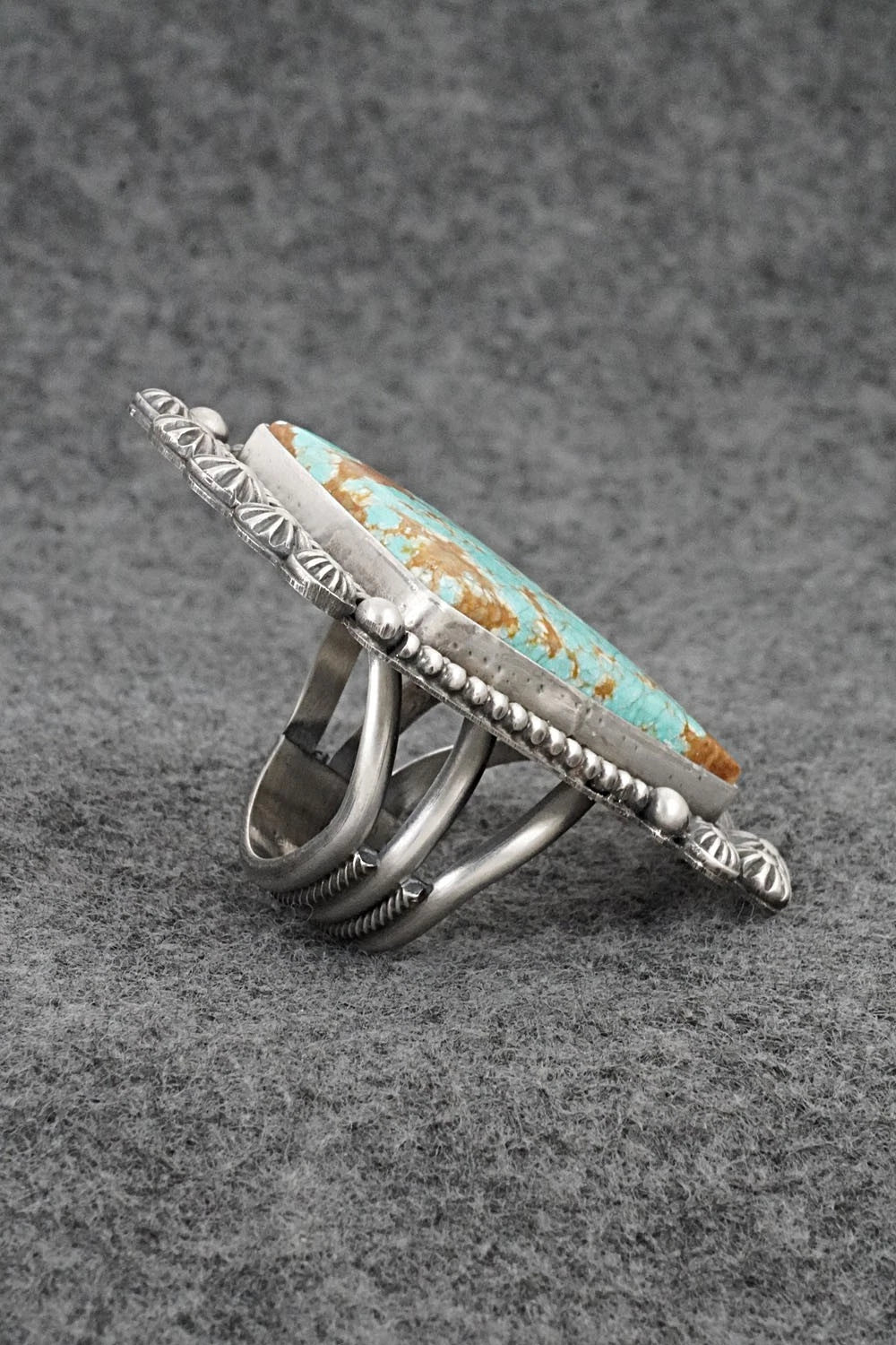 Turquoise & Sterling Silver Ring - Michael Calladitto - Size 8