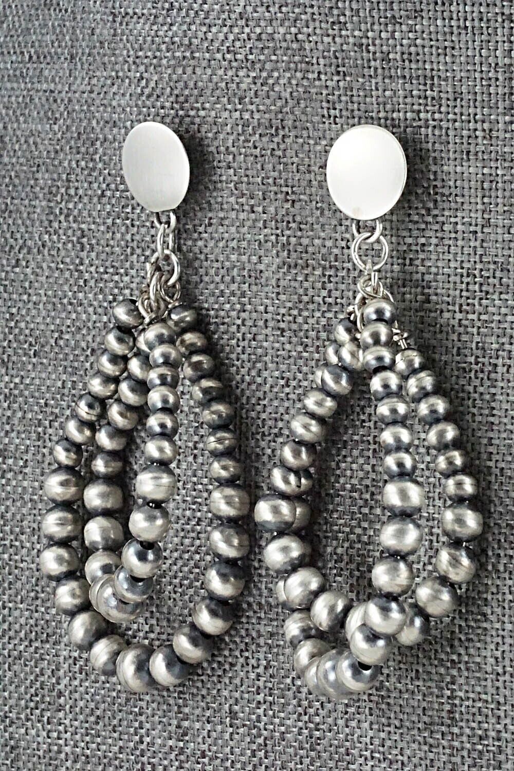 Sterling Silver Navajo Pearl Earrings - Jan Mariano
