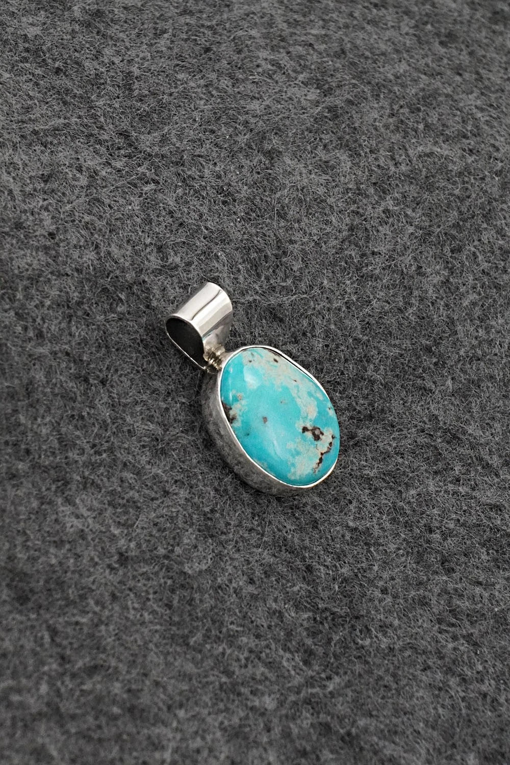Turquoise & Sterling Silver Pendant - Eugene Gruber