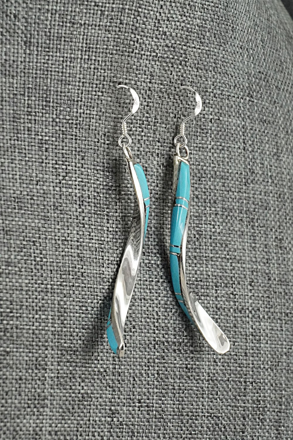 Turquoise & Sterling Silver Earrings - Terrance Panteah