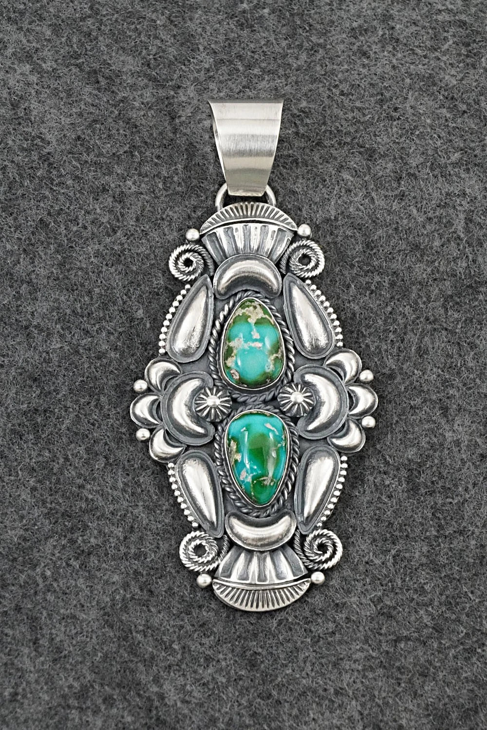 Turquoise and Sterling Silver Pendant - Derrick Gordon