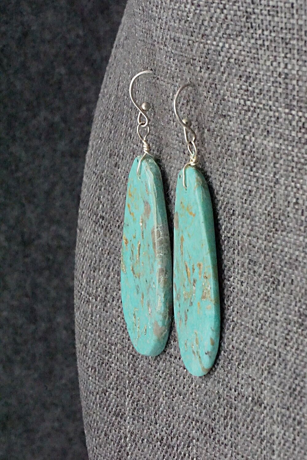 Turquoise & Sterling Silver Earrings - Joe Garcia