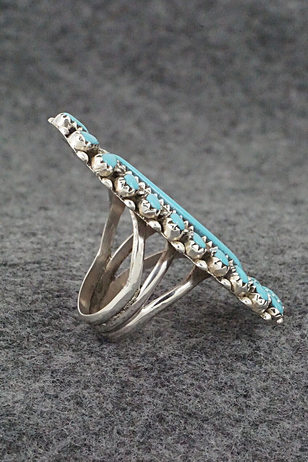 Turquoise & Sterling Silver Ring - George Gasper - Size 8