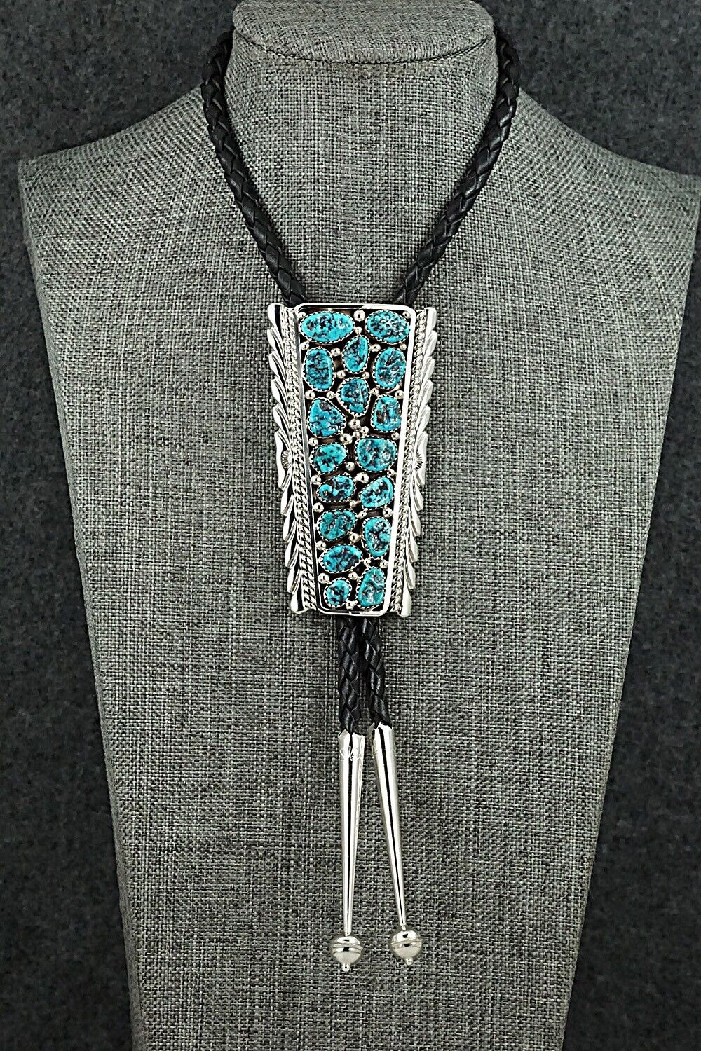 Turquoise & Sterling Silver Bolo Tie - Martin Muskett