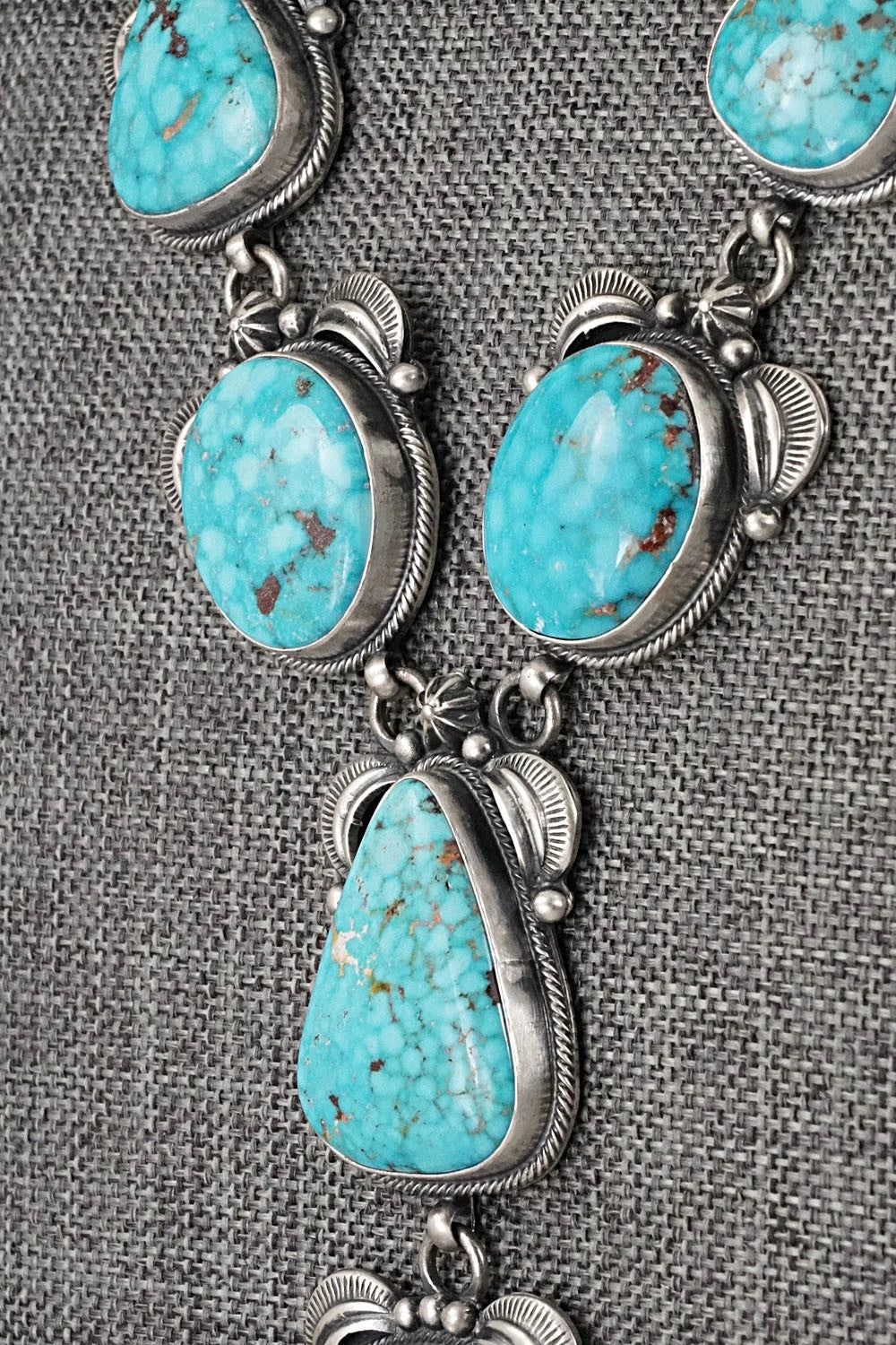 Turquoise & Sterling Silver Necklace and Earrings Set - Randy Boyd
